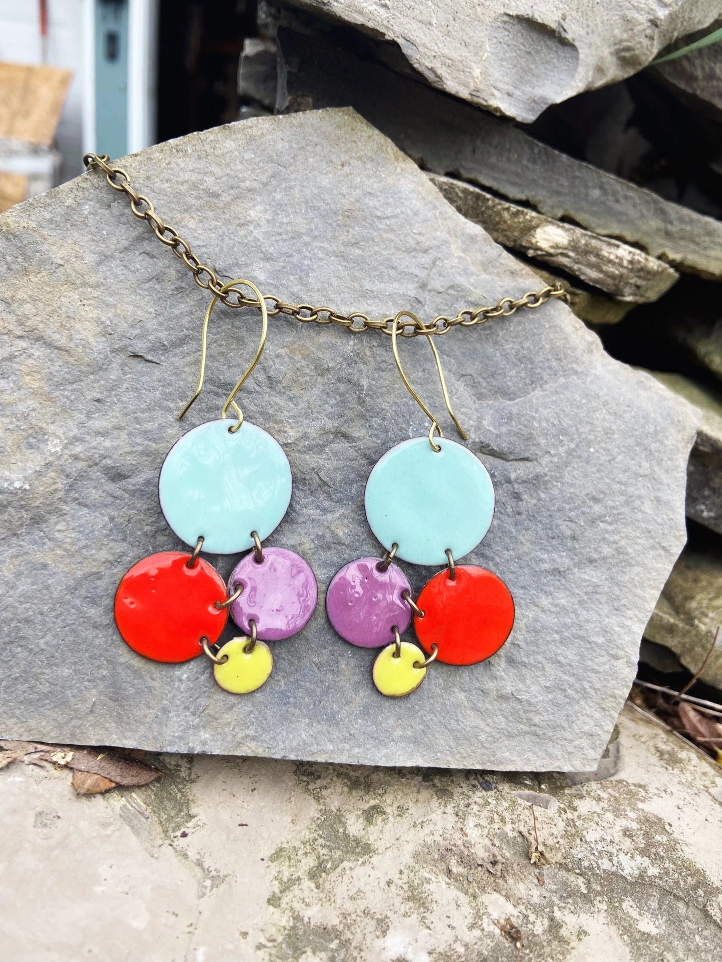 Bring IT ON earrings in Carribean or Mediterranean vibe