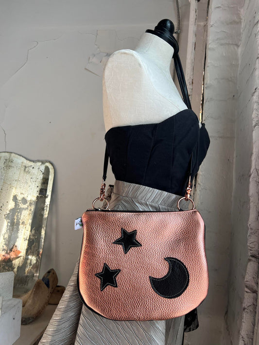 Pink Bag With Black Stars